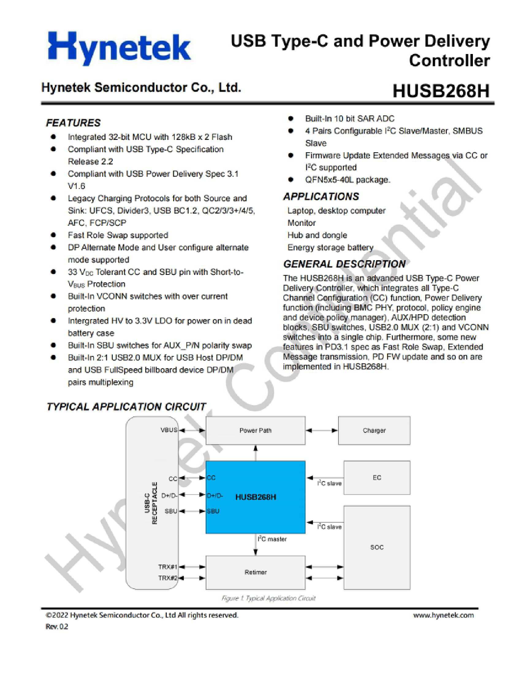打造高效充电和数据传输体验，慧能泰推出PD控制器芯片HUSB268H