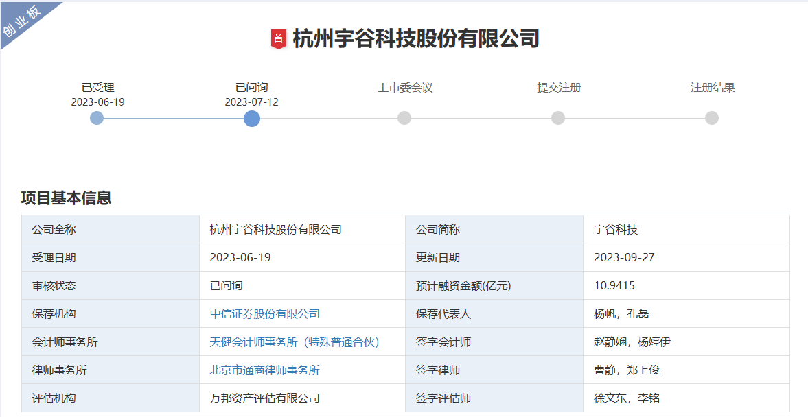 宇谷科技冲刺创业板IPO！三年换电服务收入翻涨12倍，募资超10亿扩产等