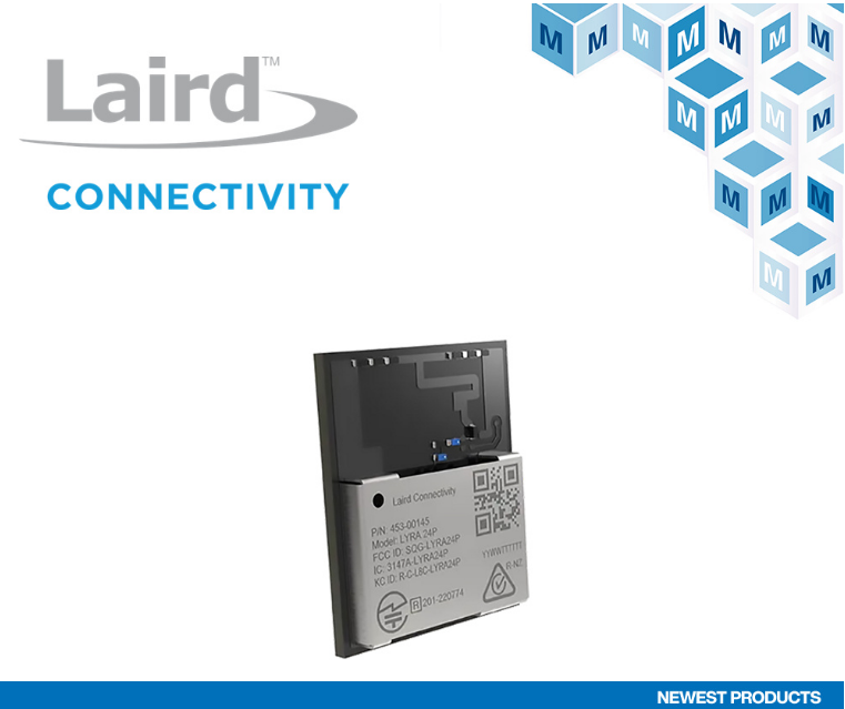 贸泽电子开售Laird Connectivity Lyra 24系列低功耗蓝牙模块