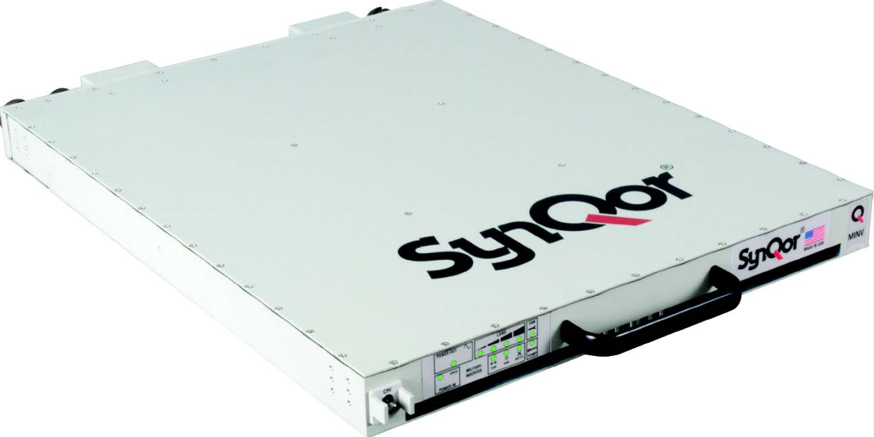 SynQor发布先进的军用级紧凑型4 KW，270 Vdc输入逆变器（MINV-4000-1U-270）