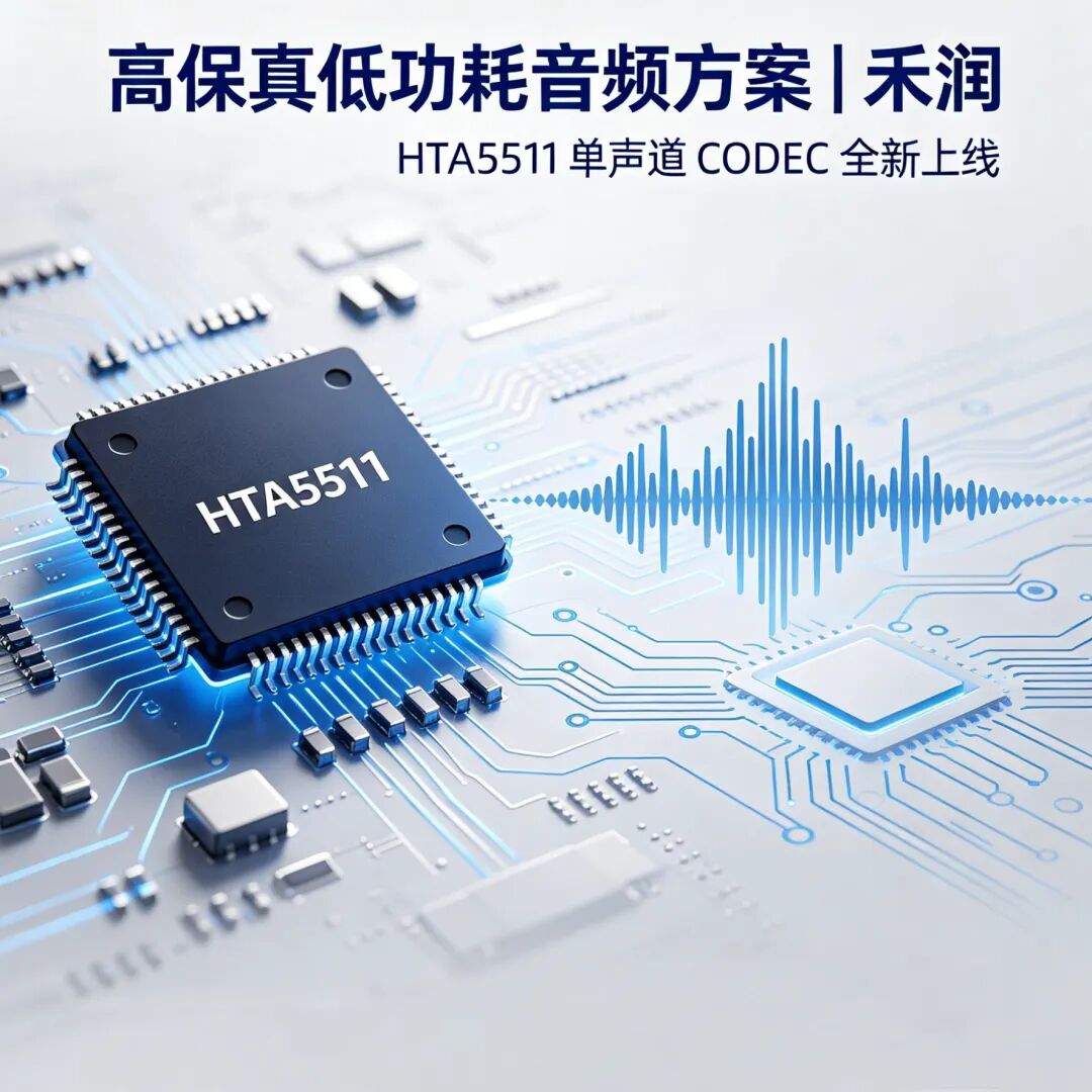 【新品发布】禾润 HTA5511 单声道音频 CODEC｜Pin to Pin 完美兼容ES8311，零改板、高音质！