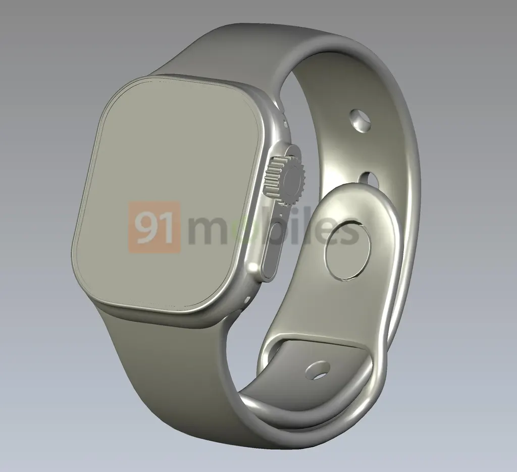 Apple Watch Pro渲染图：左侧新增可编程按钮