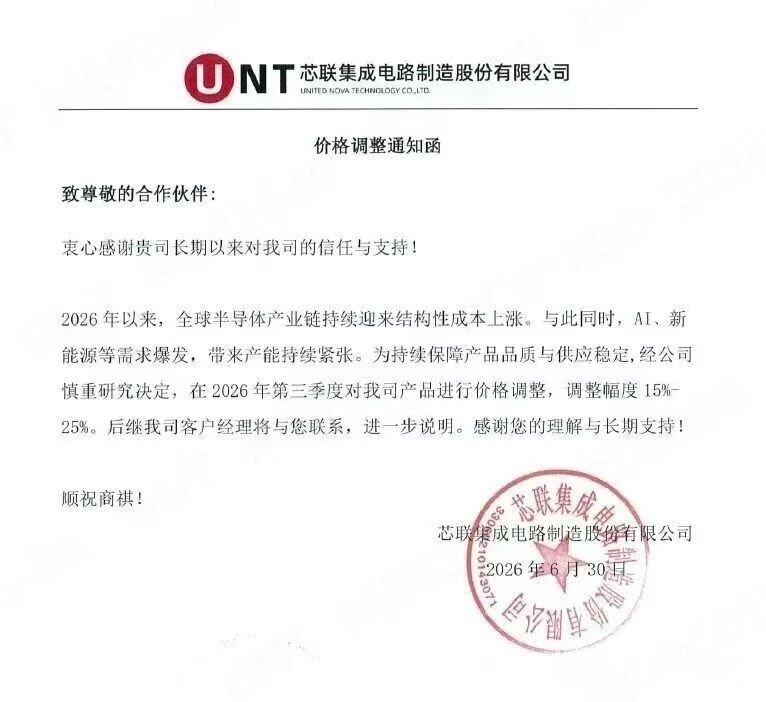 芯联集成产品涨价25%，斥资两百亿建12英寸产线