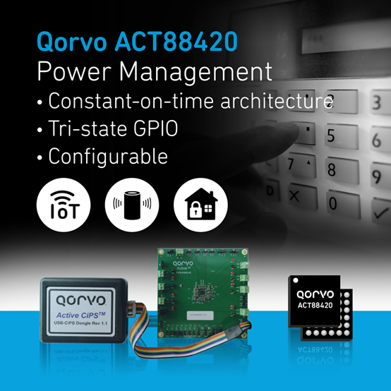 Qorvo 全新推出高度可配置的紧凑型 PMIC，为物联网和空间受限应用提供服务