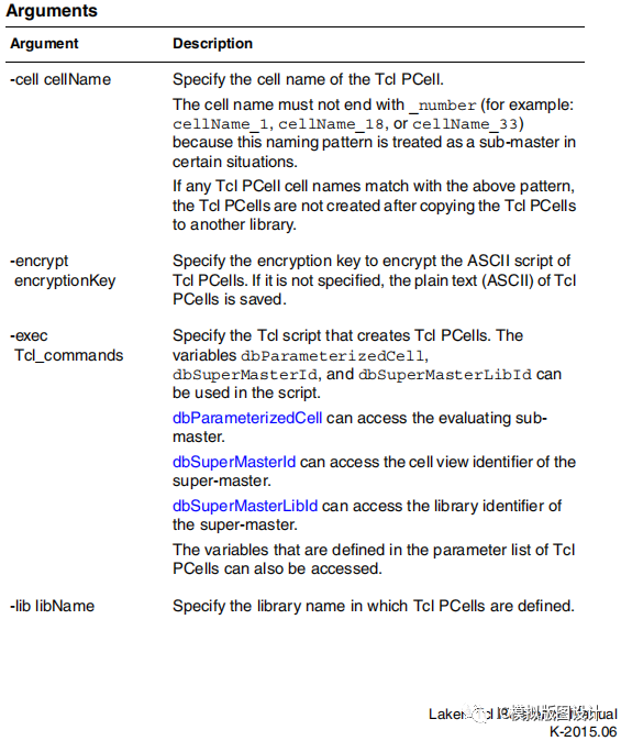Create Pcell in Laker using Tcl script