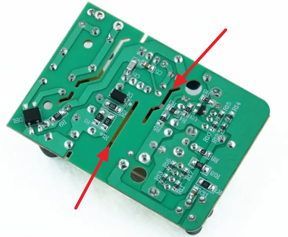 为什么电源PCB上面一般有很多槽孔