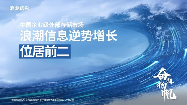 IDC发布23Q3中国存储市场报告：浪潮信息逆势增长位居前二