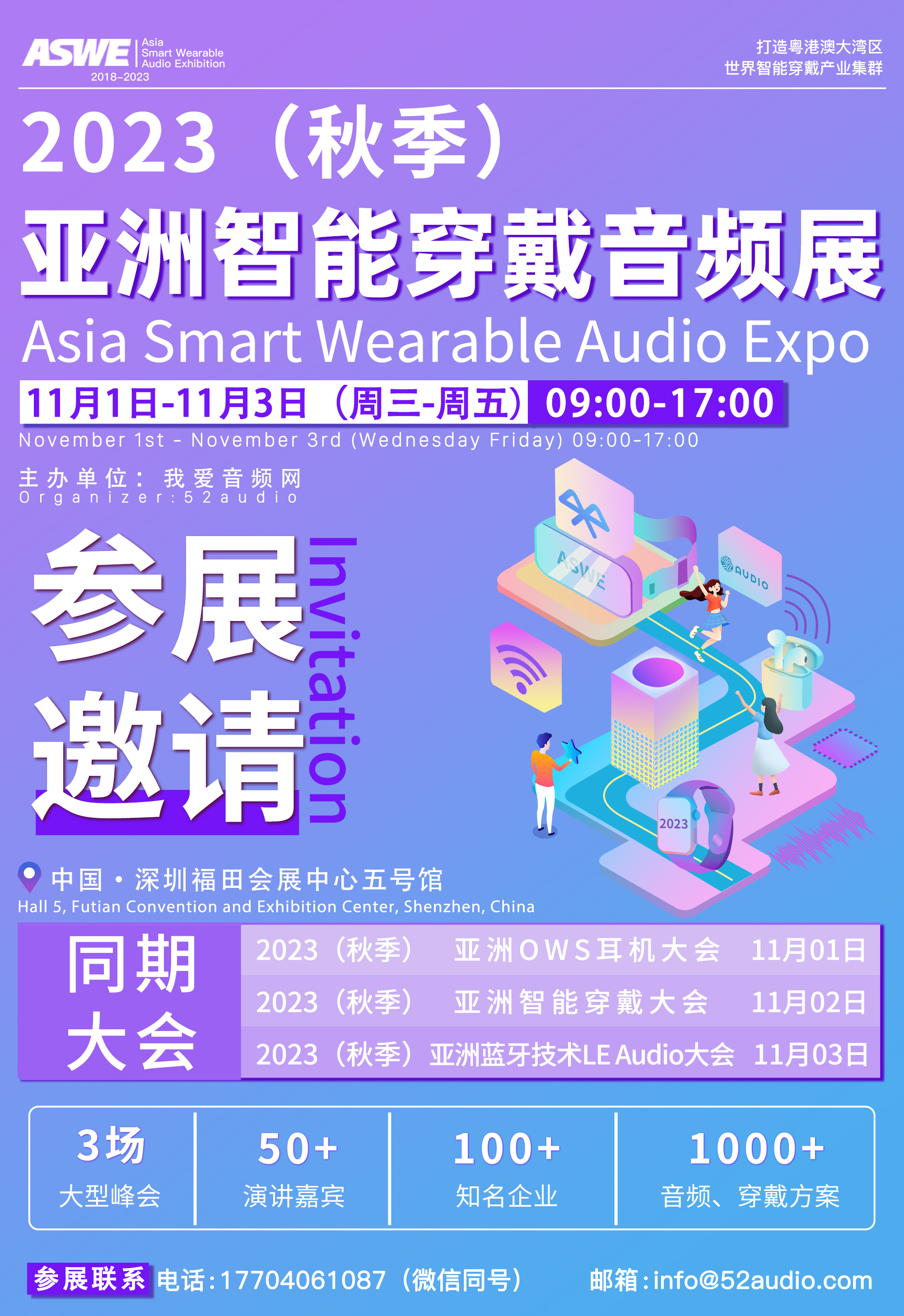 数十家上市公司参加2023（秋季）亚洲智能穿戴音频展