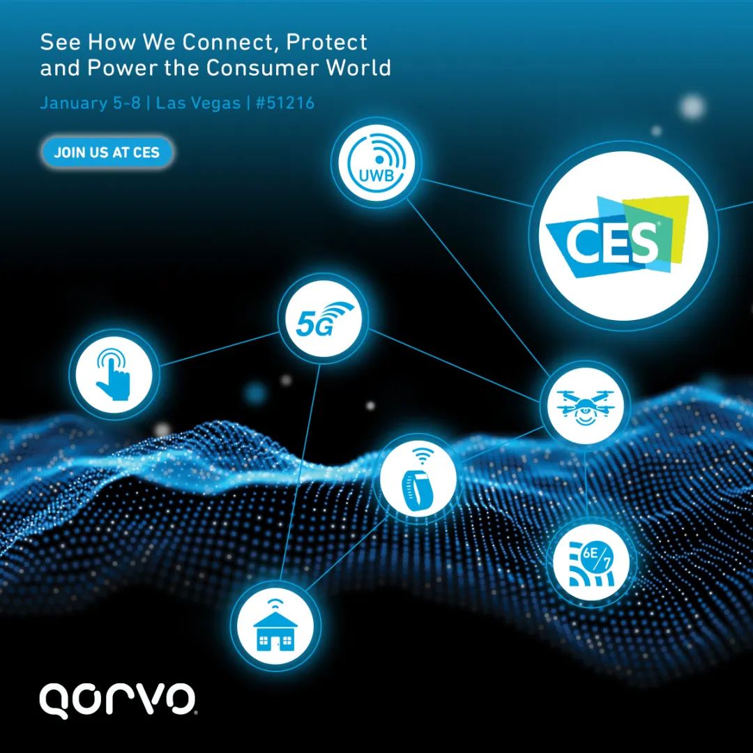 Qorvo® 将在 CES2023 上展示消费电子产品的连接、保护和供电解决方案