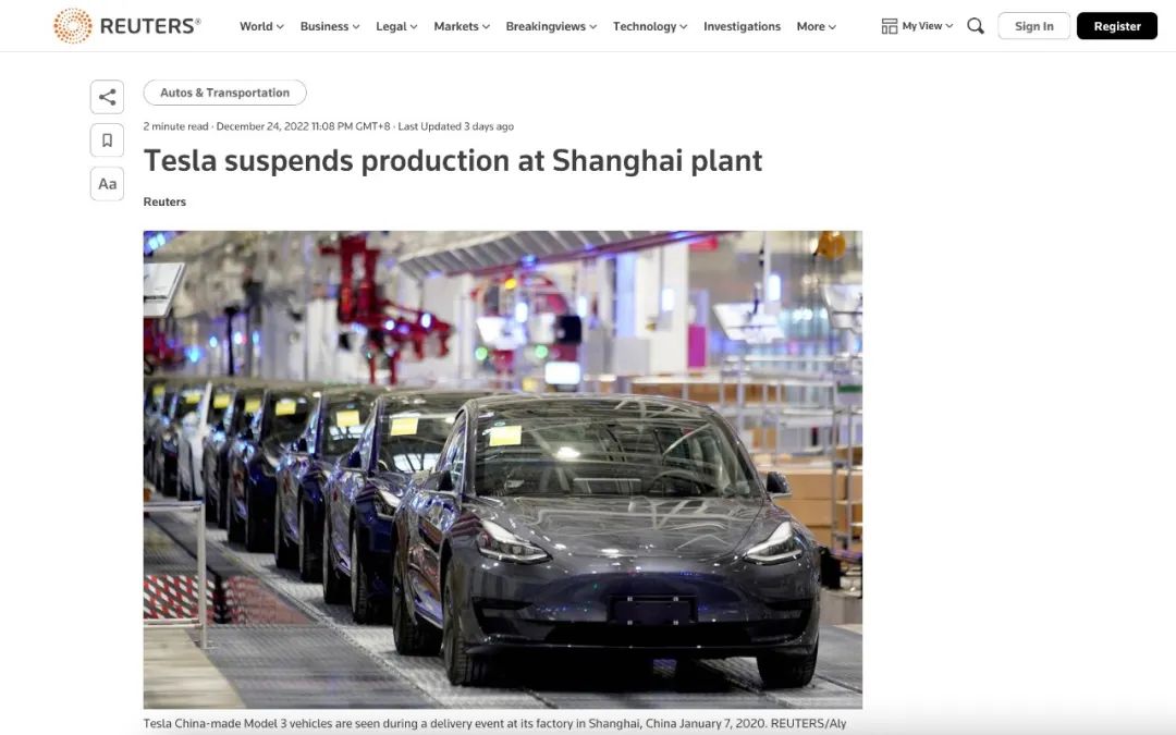 工厂停产、销量不及预期！特斯拉在中国卖不动了？