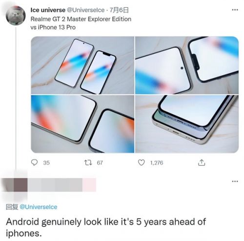 realme真我GT2大师探索版来了：下巴比iPhone 13 Pro更窄