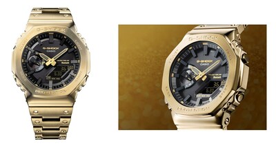 卡西欧发布黄金色全金属G-SHOCK系列防震手表新品