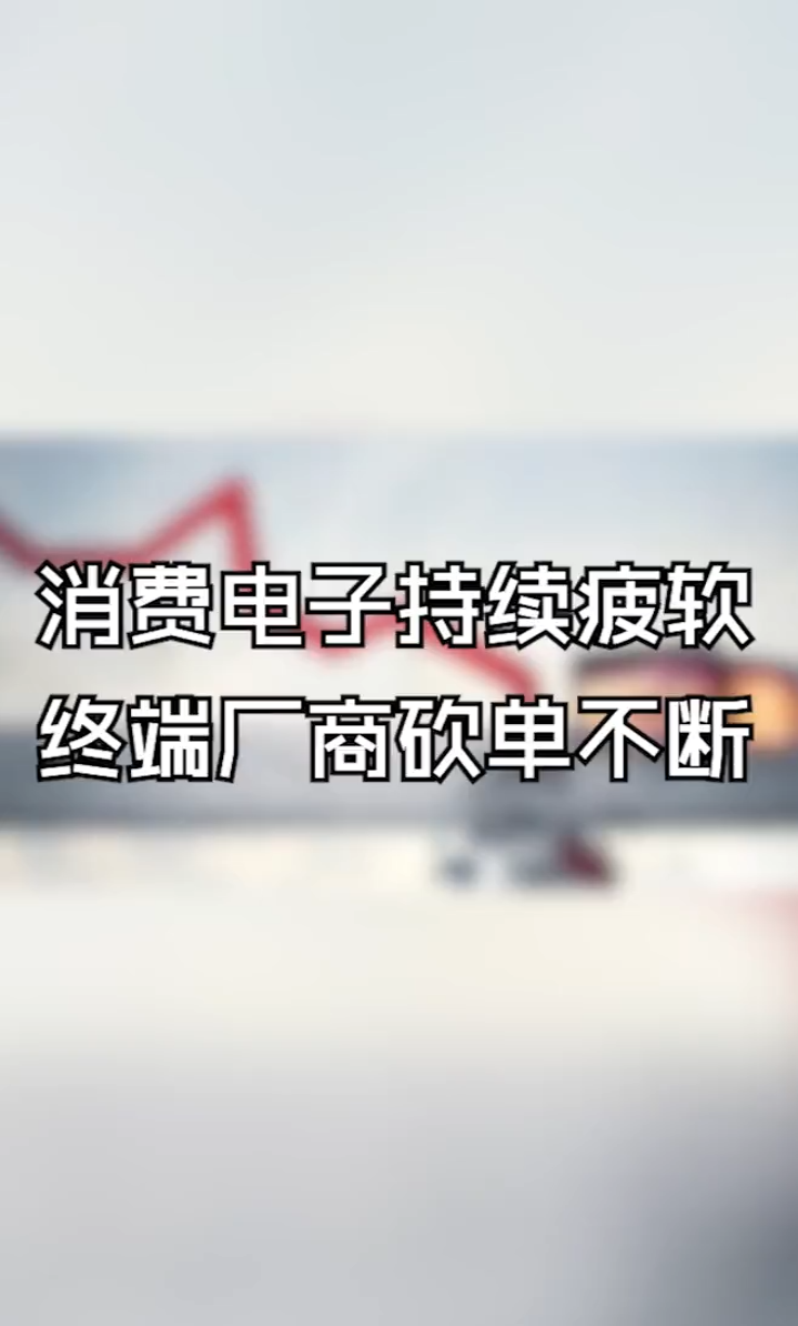 消费电子持续疲软，终端厂商砍单不断！芯片 华强北 数码科技 电子厂