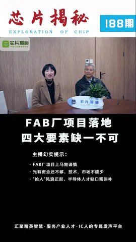 FAB厂项目落地，四大要素缺一不可