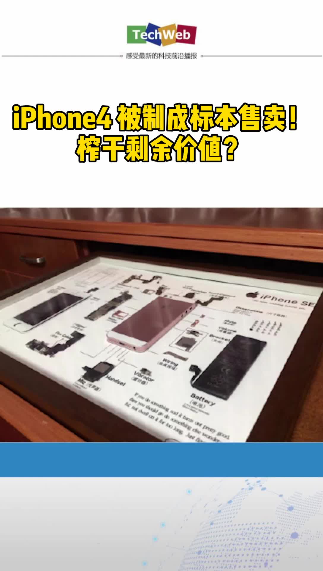 iphone4标本iPhone4被制成标本售卖 价格800元至1000元，要吗？