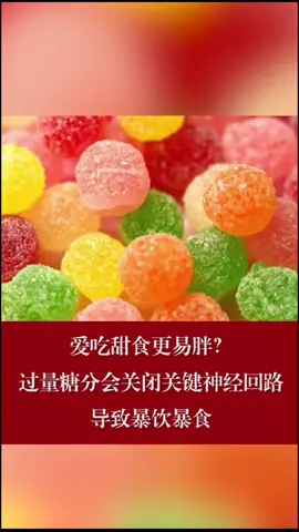 爱吃甜食更易发胖?过量糖分会关闭关键神经回路零食 甜品美食 胖子 减肥